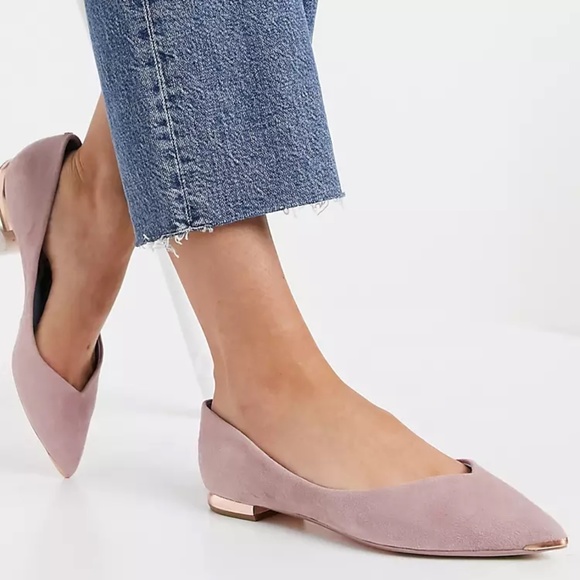 Ted Baker London New Satin Rosette Flats Ballet Pointed Toe - Picture 11 of 11